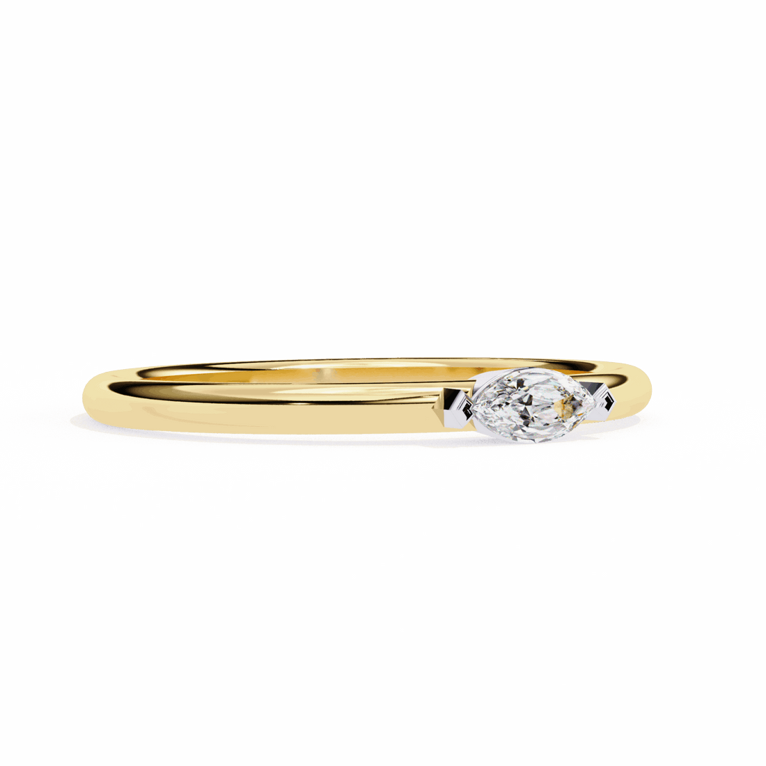 0.1 Carat Marquise Classic Wedding Ring in Moissanite | House of Estara