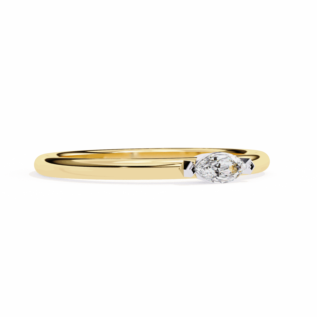 0.1 Carat Marquise Classic Wedding Ring in Moissanite | House of Estara