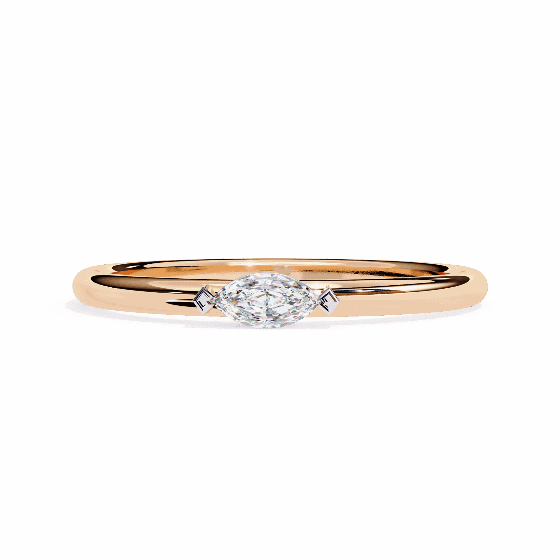 0.1 Carat Marquise Classic Wedding Ring in Moissanite | House of Estara