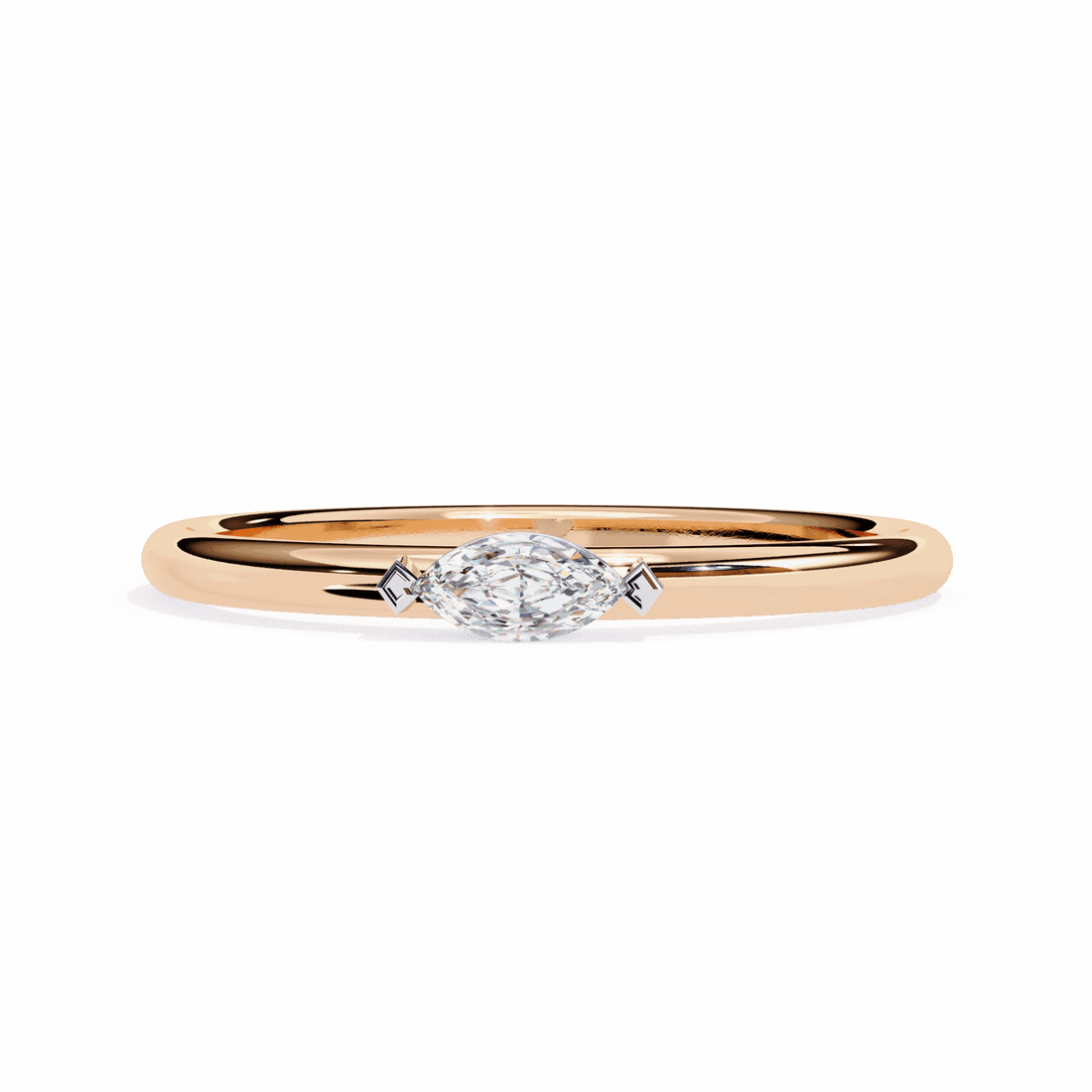 0.1 Carat Marquise Classic Wedding Ring in Moissanite | House of Estara