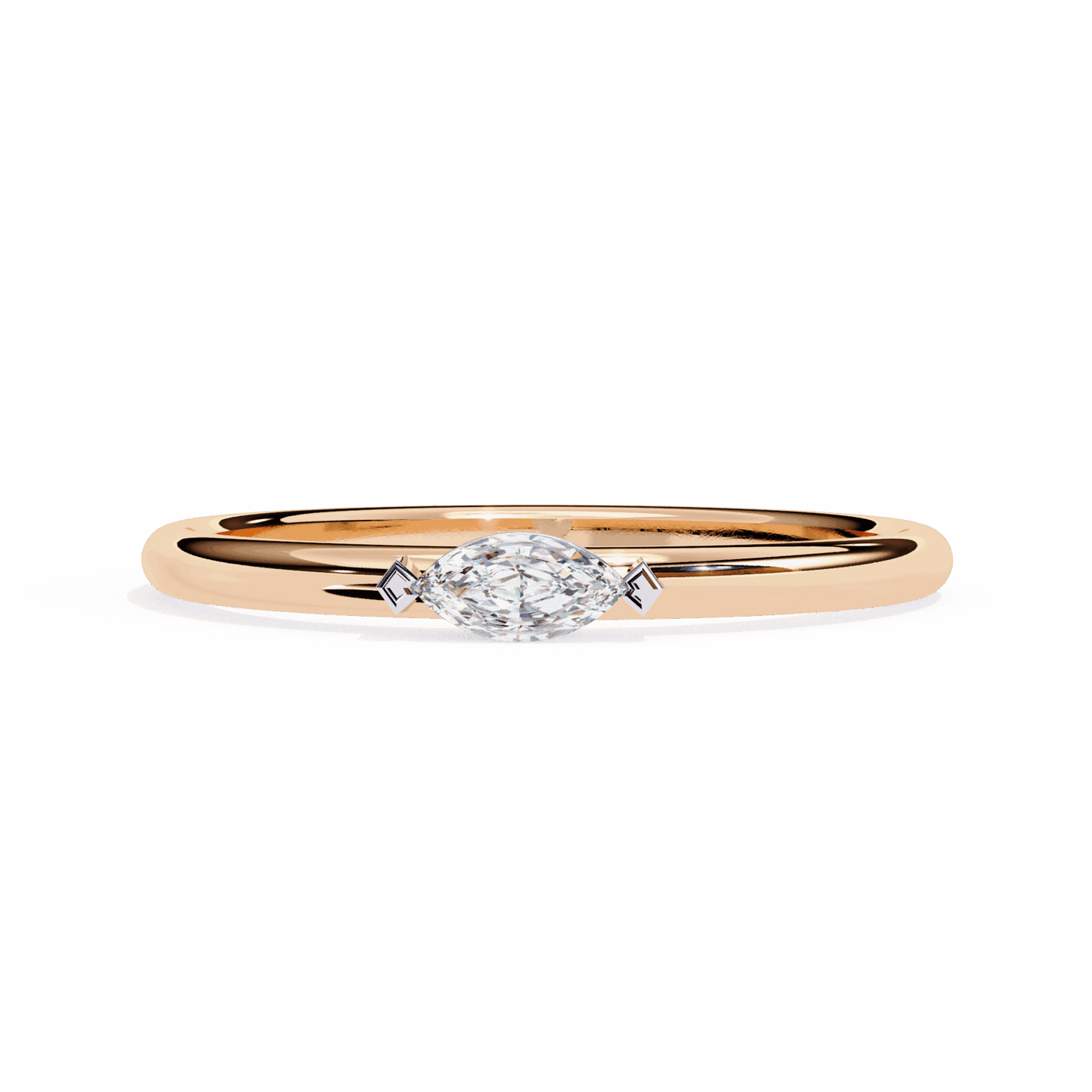 0.1 Carat Marquise Classic Wedding Ring in Moissanite | House of Estara