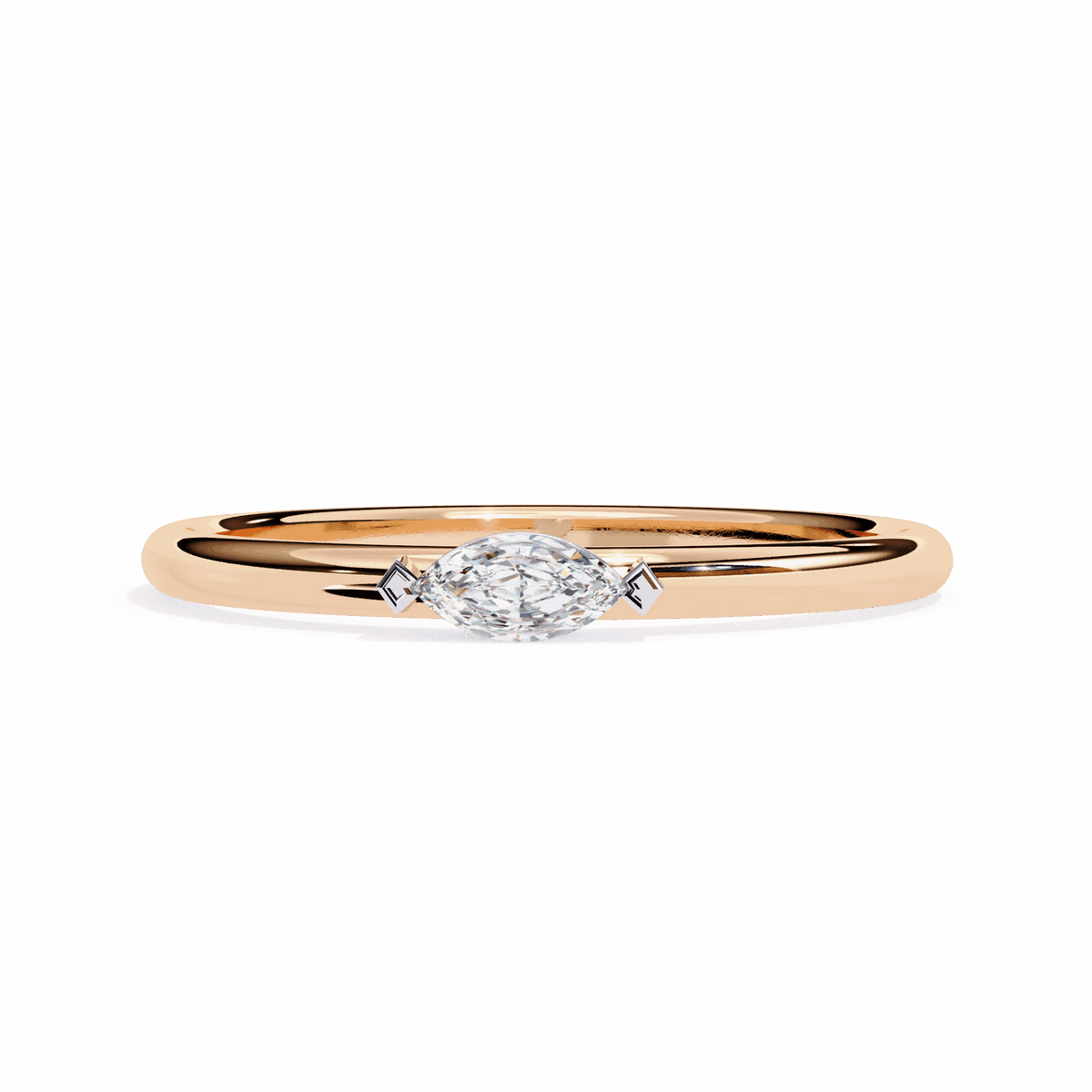 0.1 Carat Marquise Classic Wedding Ring in Moissanite | House of Estara