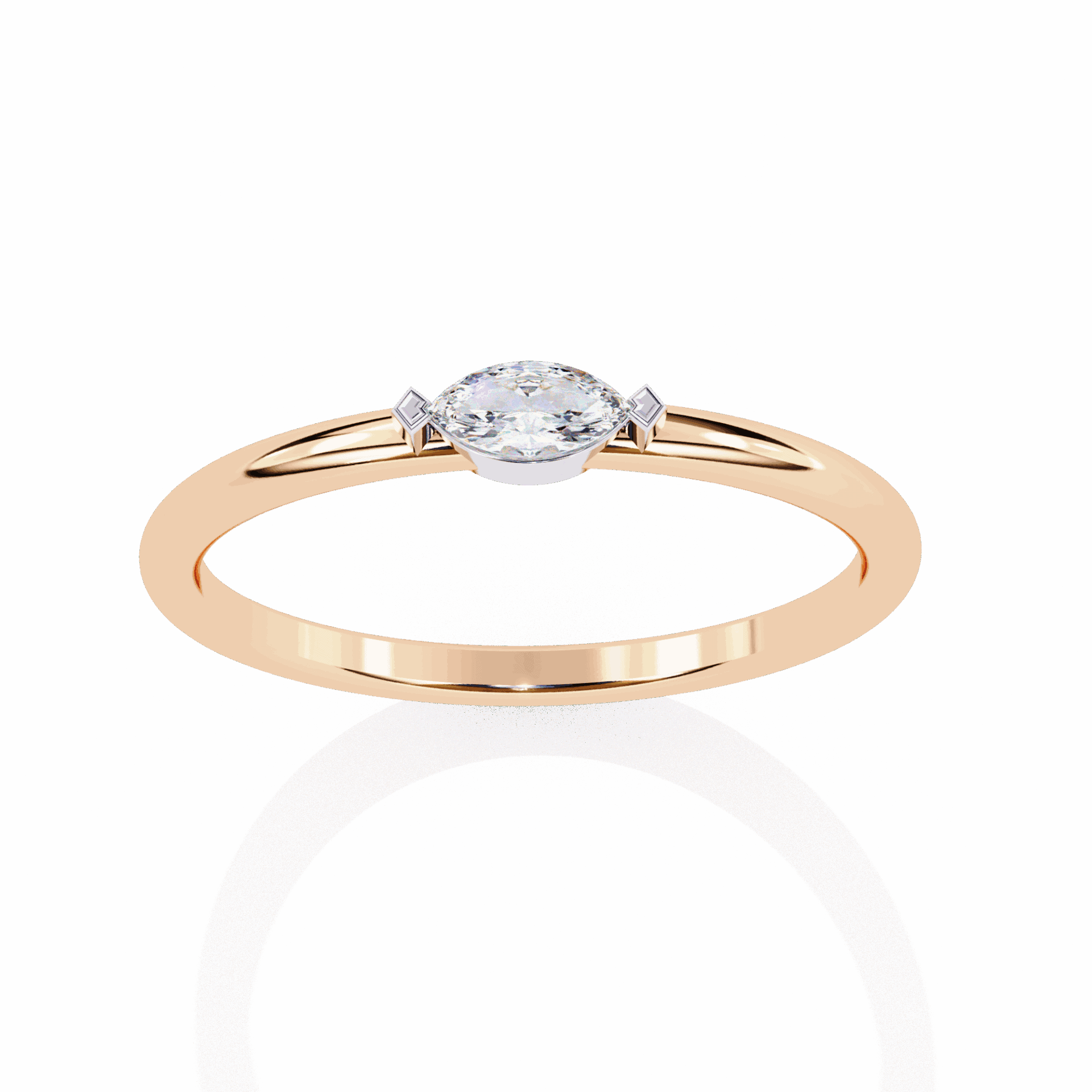 0.1 Carat Marquise Classic Wedding Ring in Moissanite | House of Estara