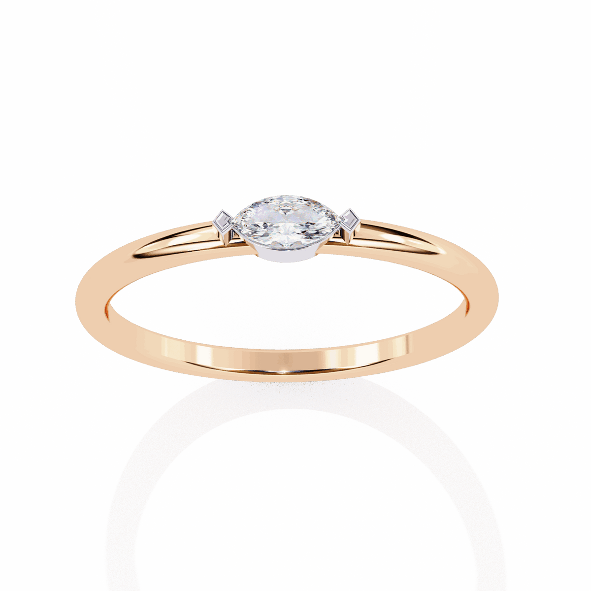 0.1 Carat Marquise Classic Wedding Ring in Moissanite | House of Estara