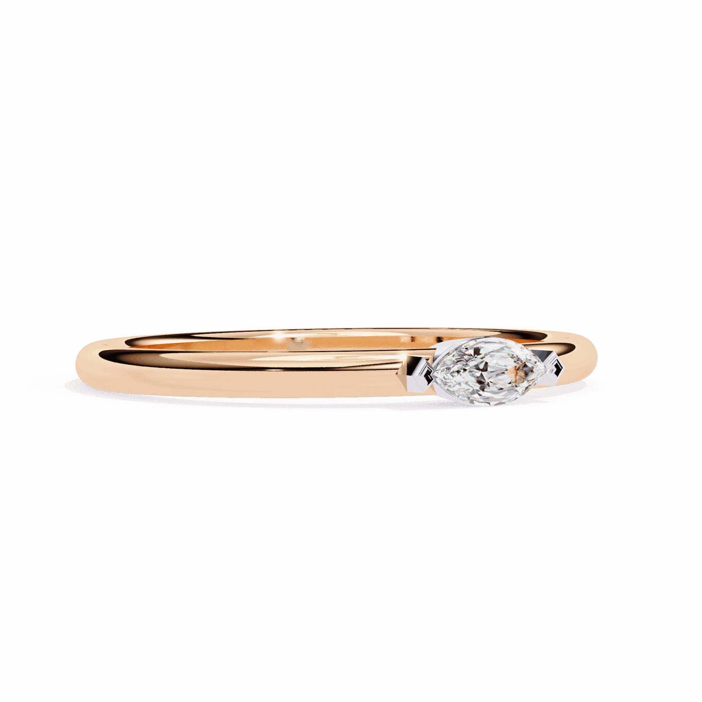 0.1 Carat Marquise Classic Wedding Ring in Moissanite | House of Estara