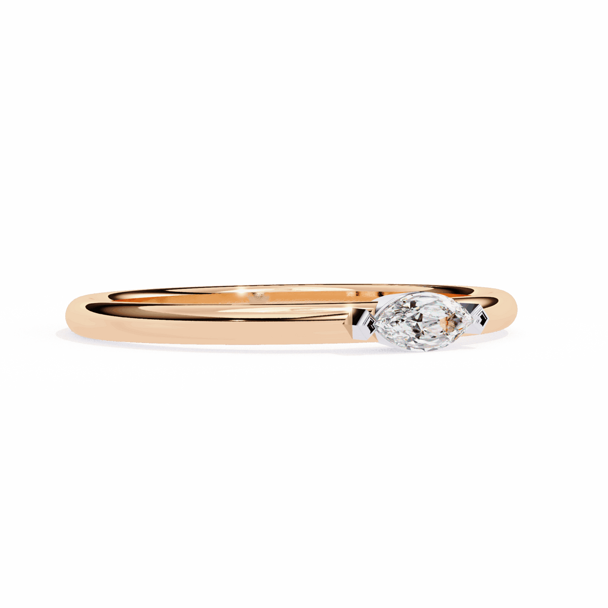 0.1 Carat Marquise Classic Wedding Ring in Moissanite | House of Estara