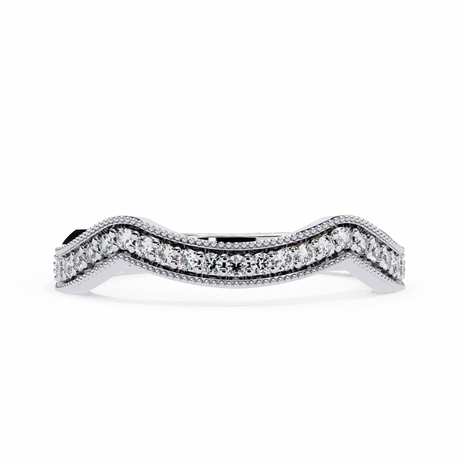 0.15 Carat Round Stackable Band in Moissanite | House of Estara