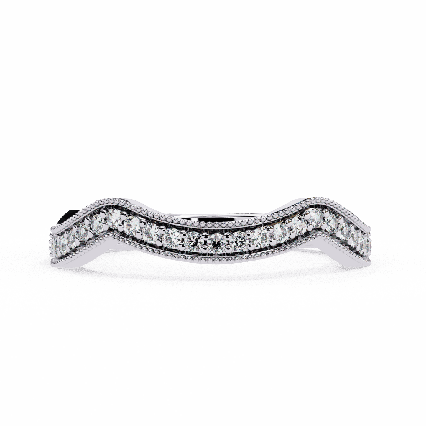 0.15 Carat Round Stackable Band in Moissanite | House of Estara