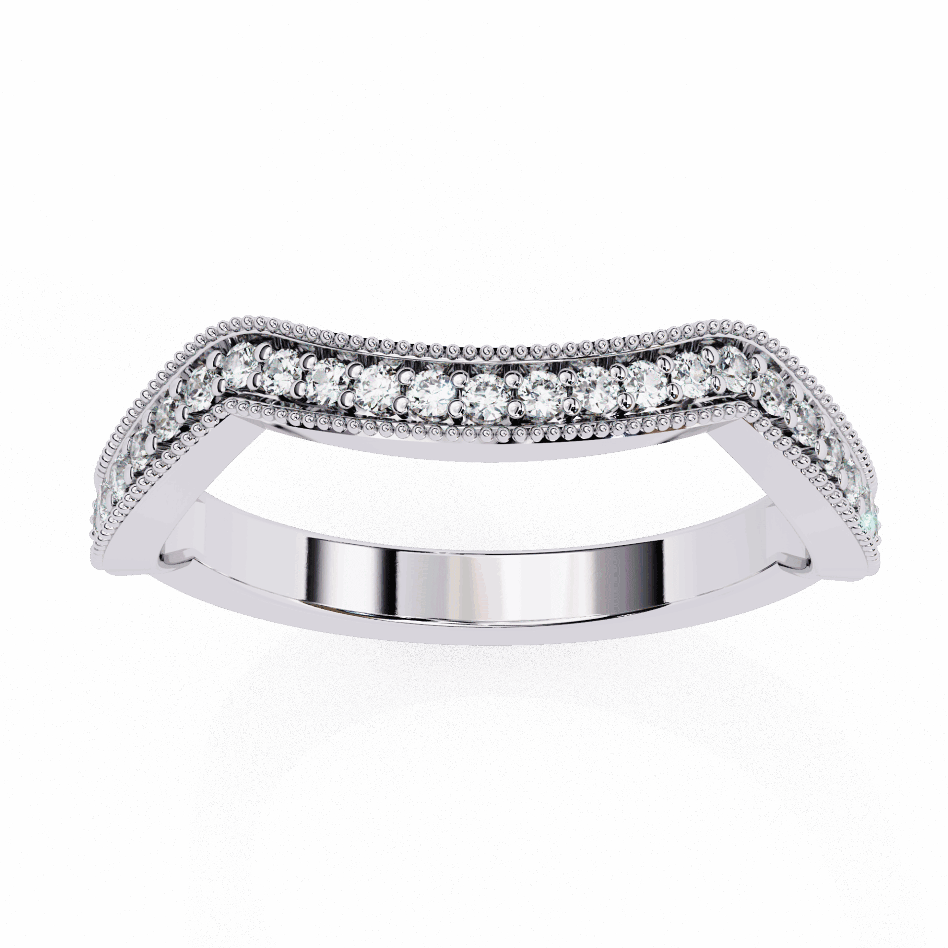 0.15 Carat Round Stackable Band in Moissanite | House of Estara