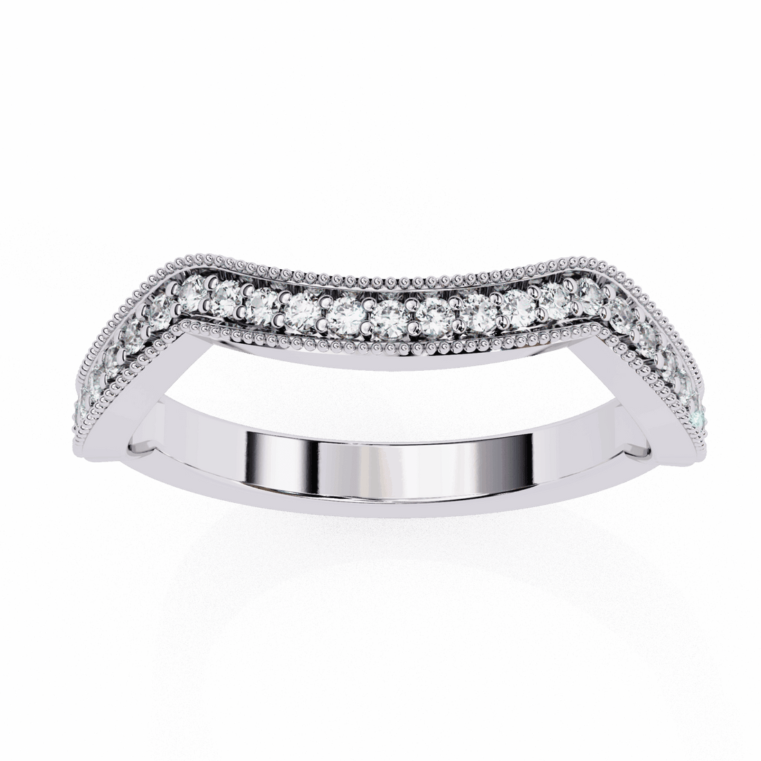 0.15 Carat Round Stackable Band in Moissanite | House of Estara