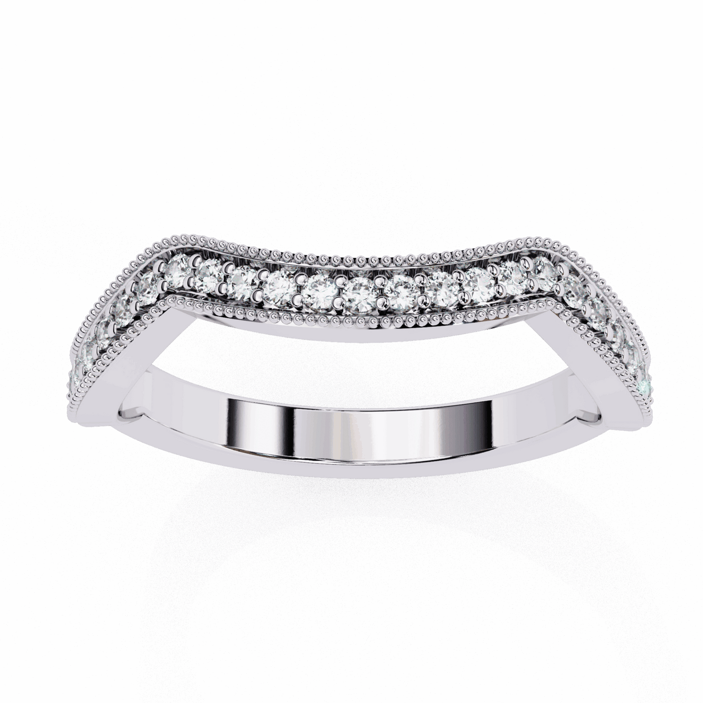 0.15 Carat Round Stackable Band in Moissanite | House of Estara