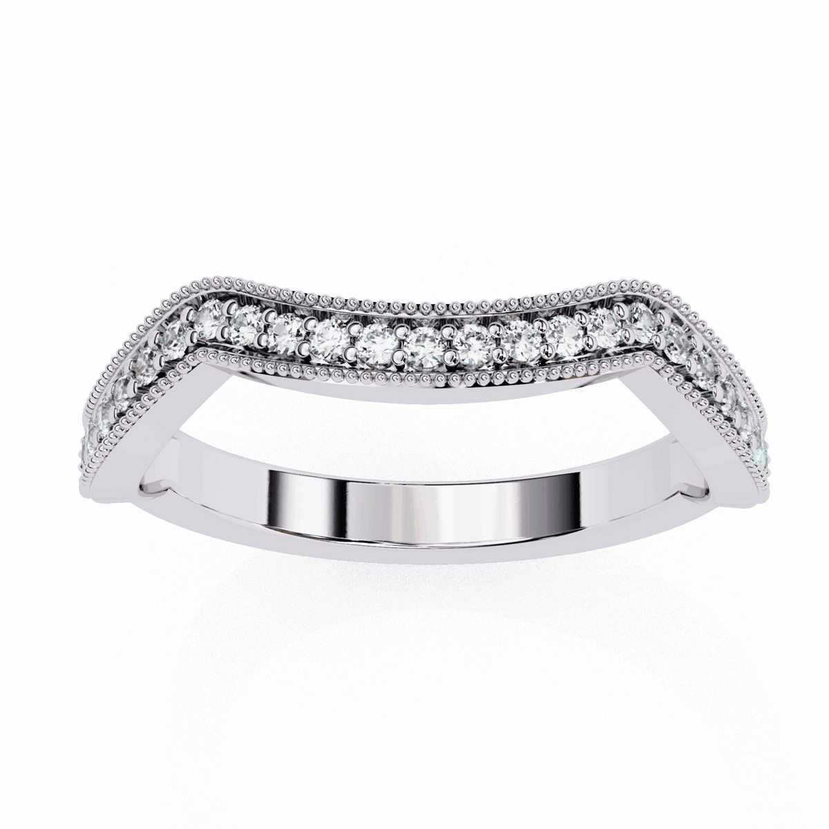 0.15 Carat Round Stackable Band in Moissanite | House of Estara