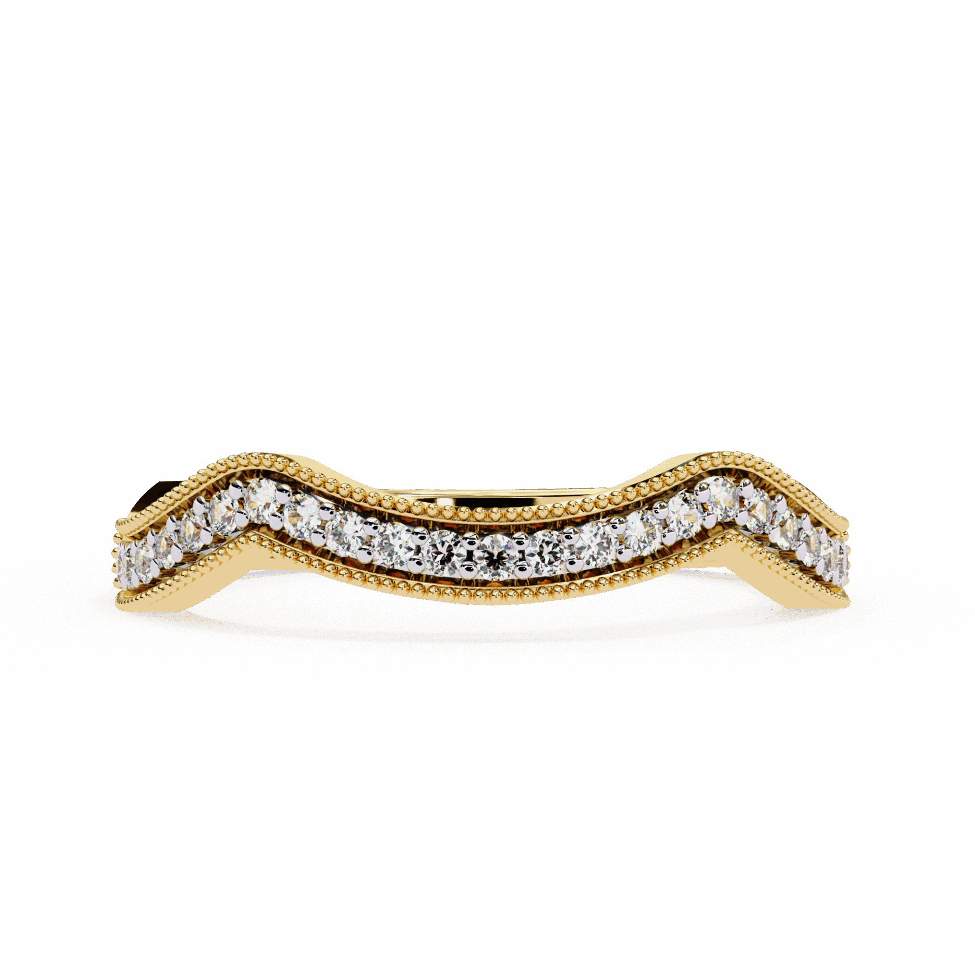 0.15 Carat Round Stackable Band in Moissanite | House of Estara