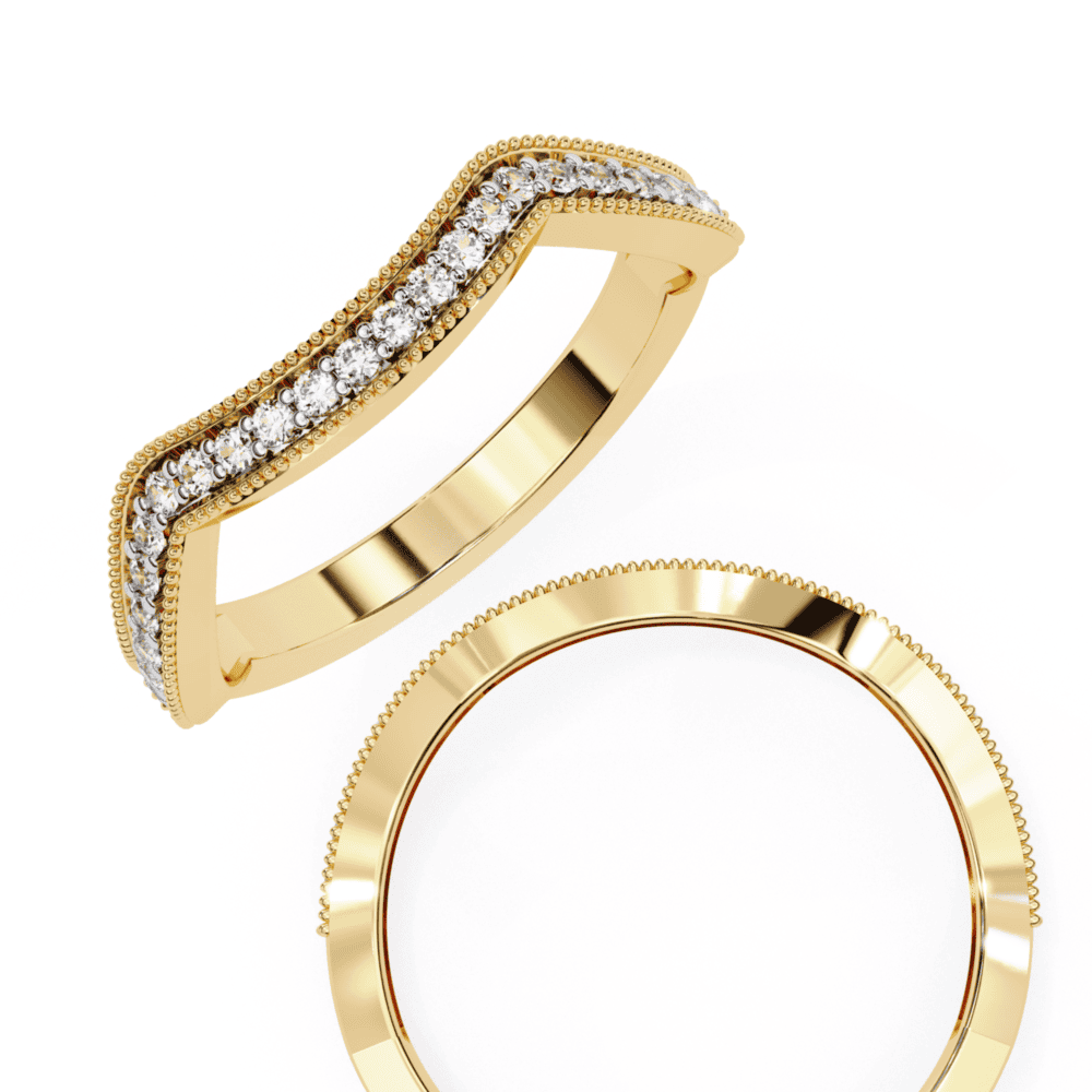 0.15 Carat Round Stackable Band in Moissanite | House of Estara