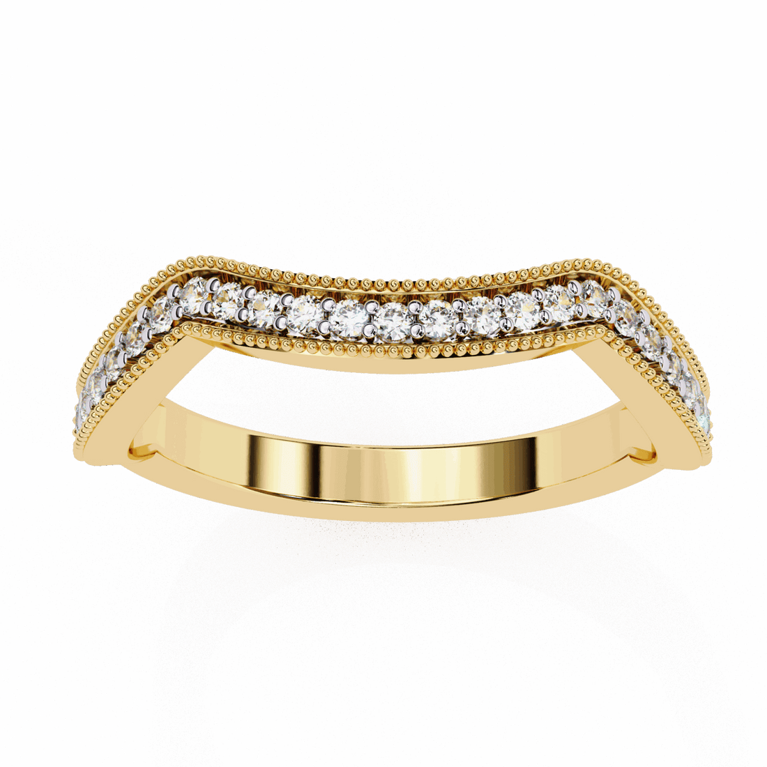 0.15 Carat Round Stackable Band in Moissanite | House of Estara