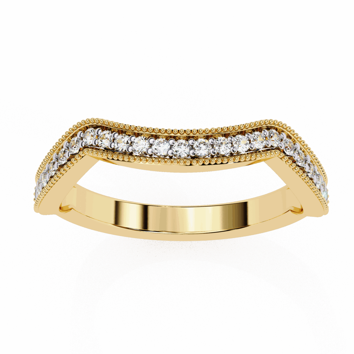 0.15 Carat Round Stackable Band in Moissanite | House of Estara