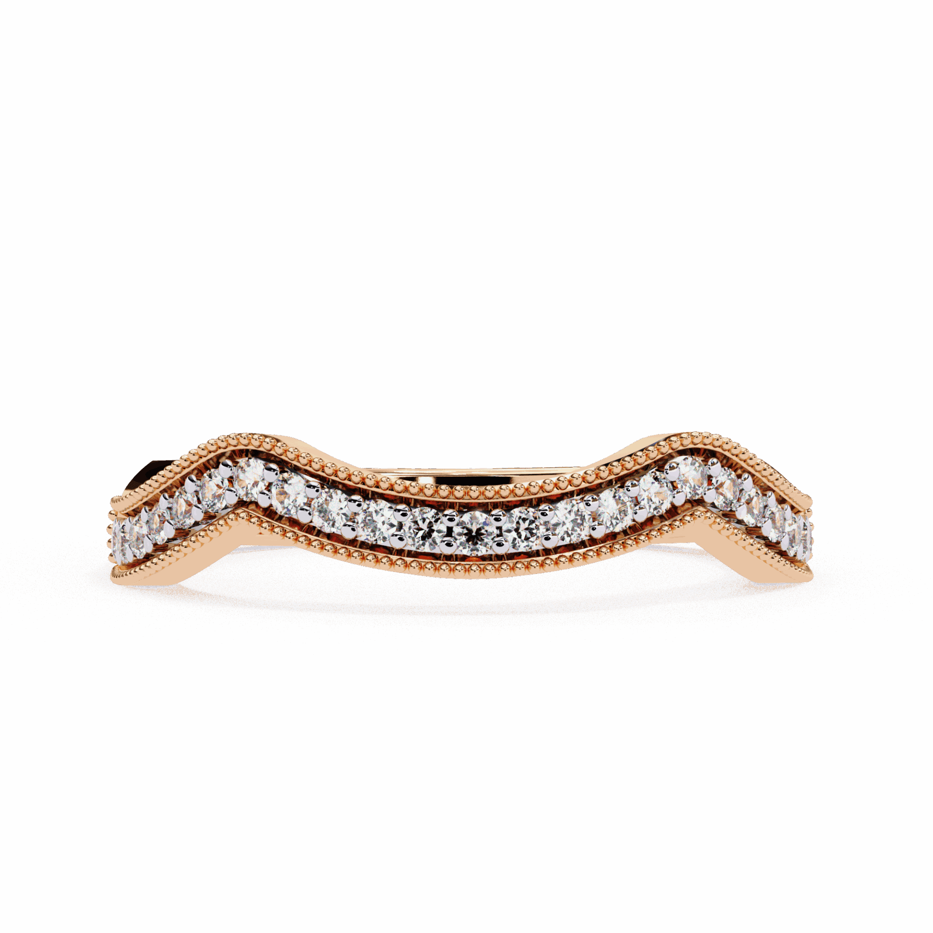 0.15 Carat Round Stackable Band in Moissanite | House of Estara