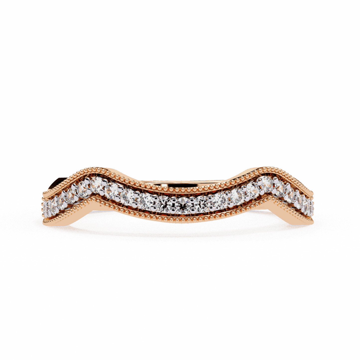 0.15 Carat Round Stackable Band in Moissanite | House of Estara