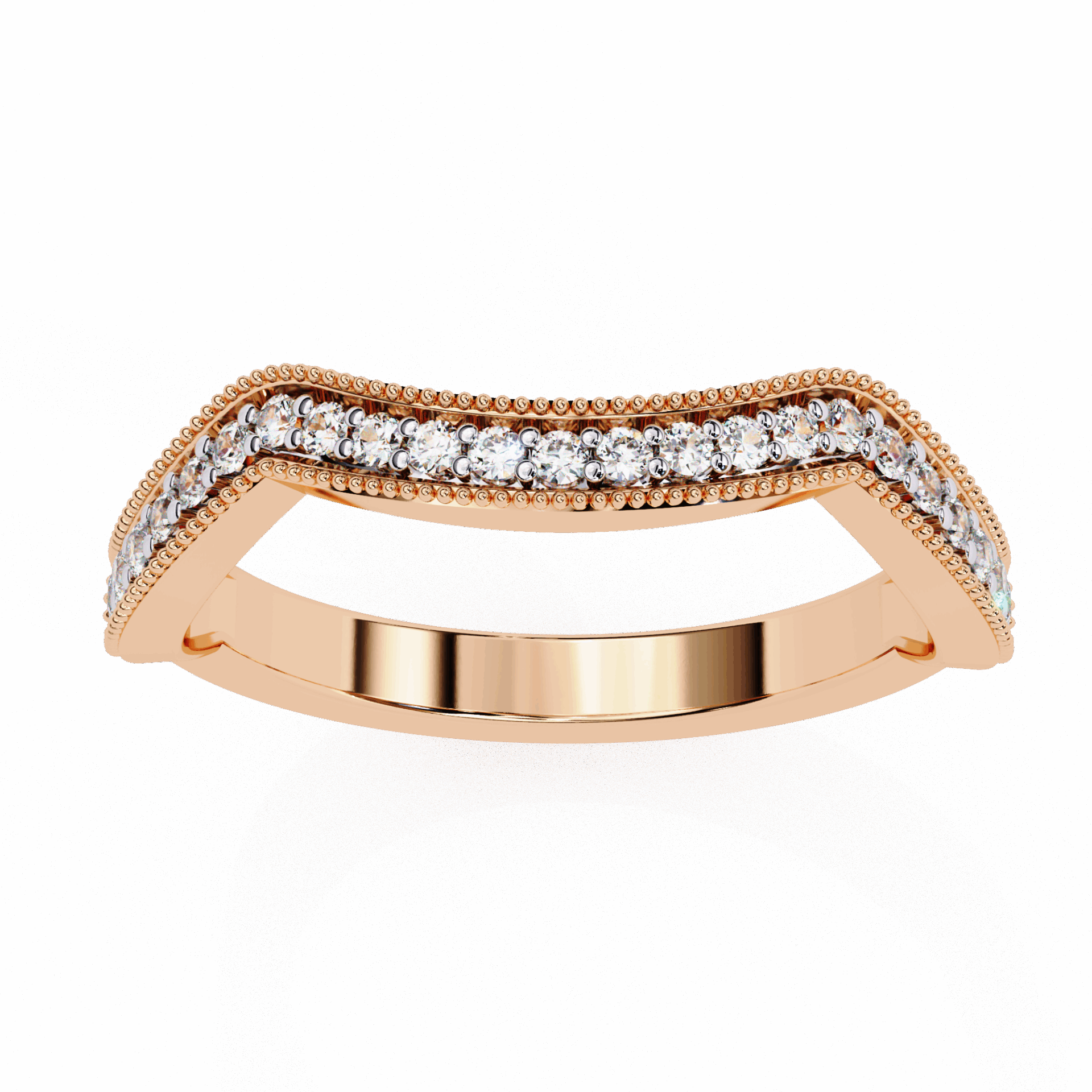 0.15 Carat Round Stackable Band in Moissanite | House of Estara