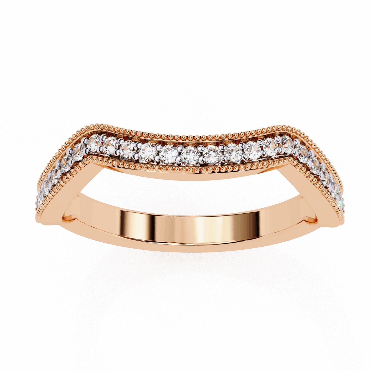 0.15 Carat Round Stackable Band in Moissanite | House of Estara