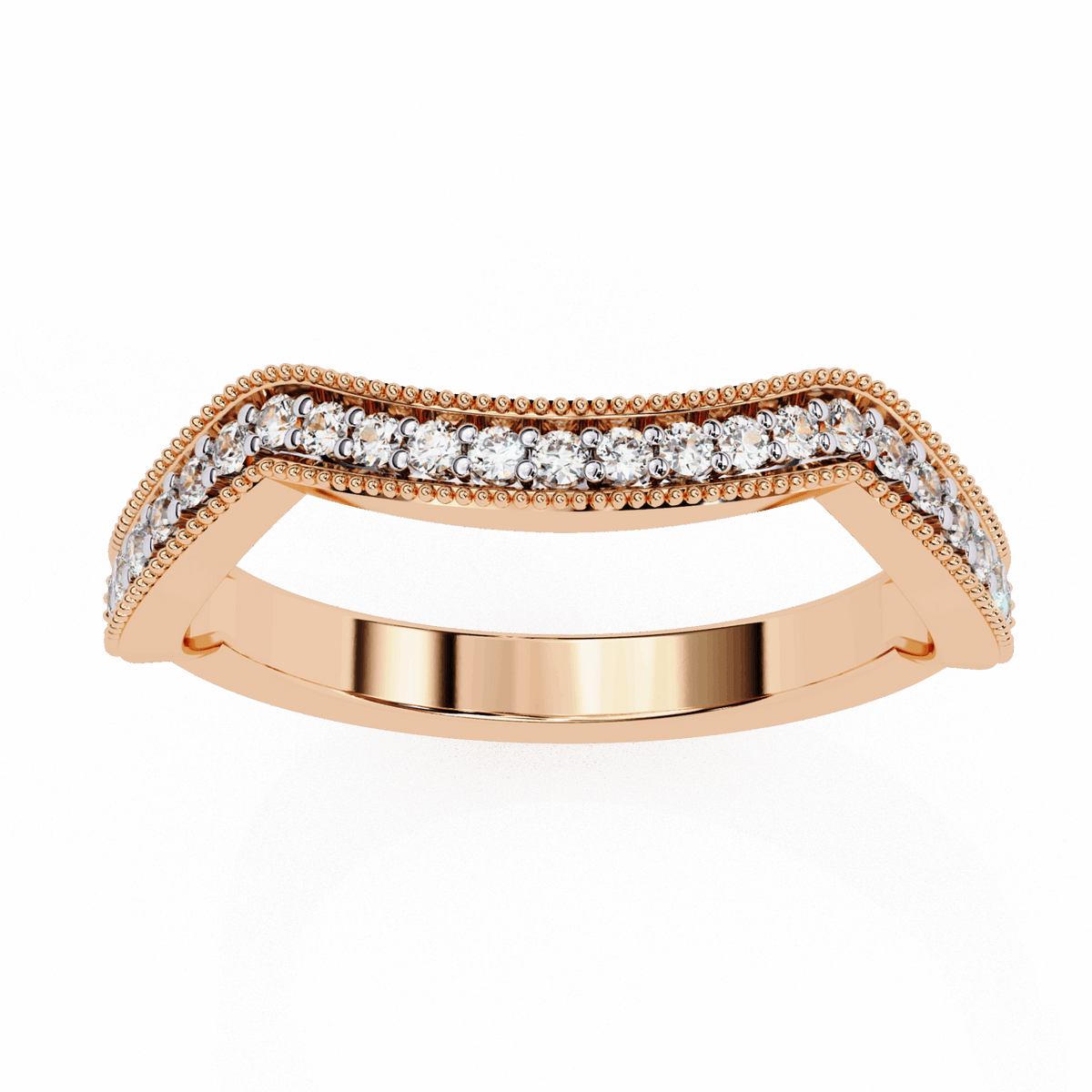 0.15 Carat Round Stackable Band in Moissanite | House of Estara