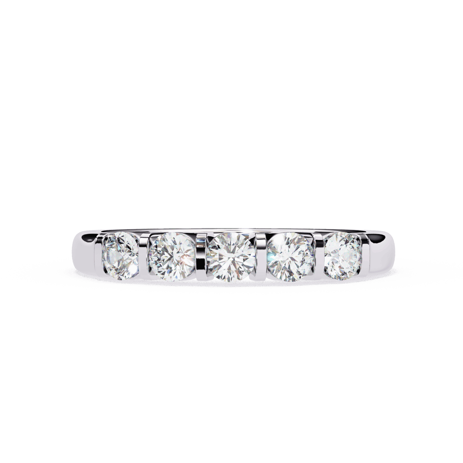 0.5 Carat Round Eternity Engagement Ring in Moissanite | House of Estara