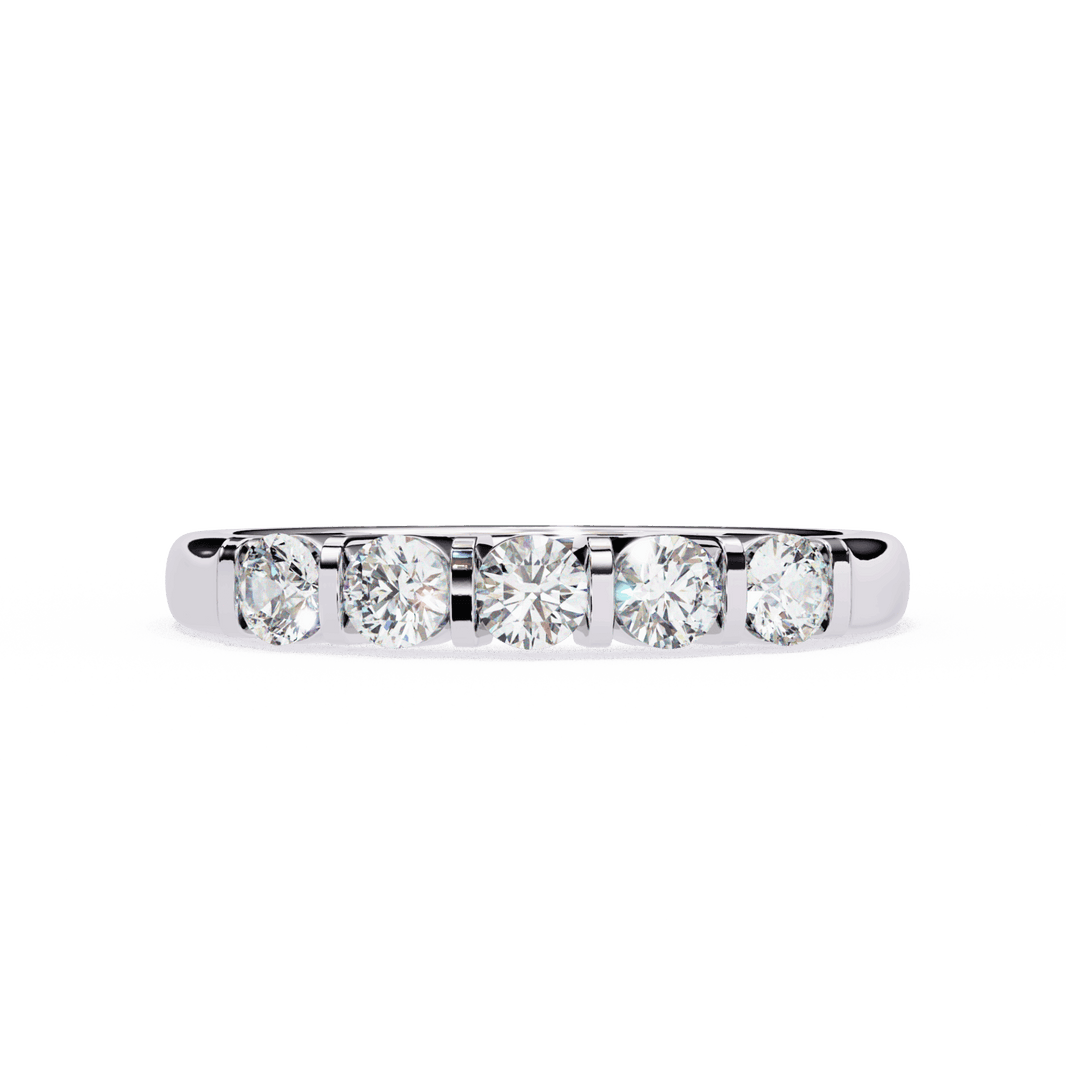 0.5 Carat Round Eternity Engagement Ring in Moissanite | House of Estara