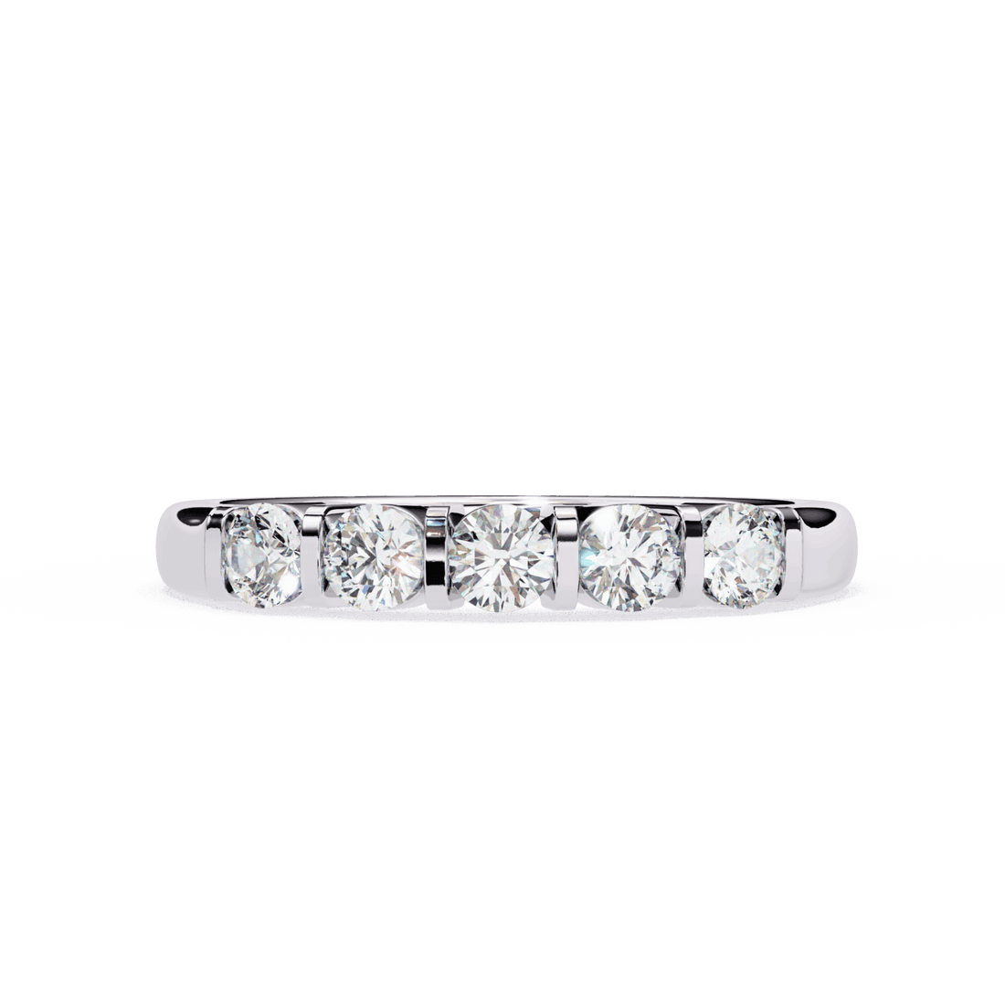 0.5 Carat Round Eternity Engagement Ring in Moissanite | House of Estara