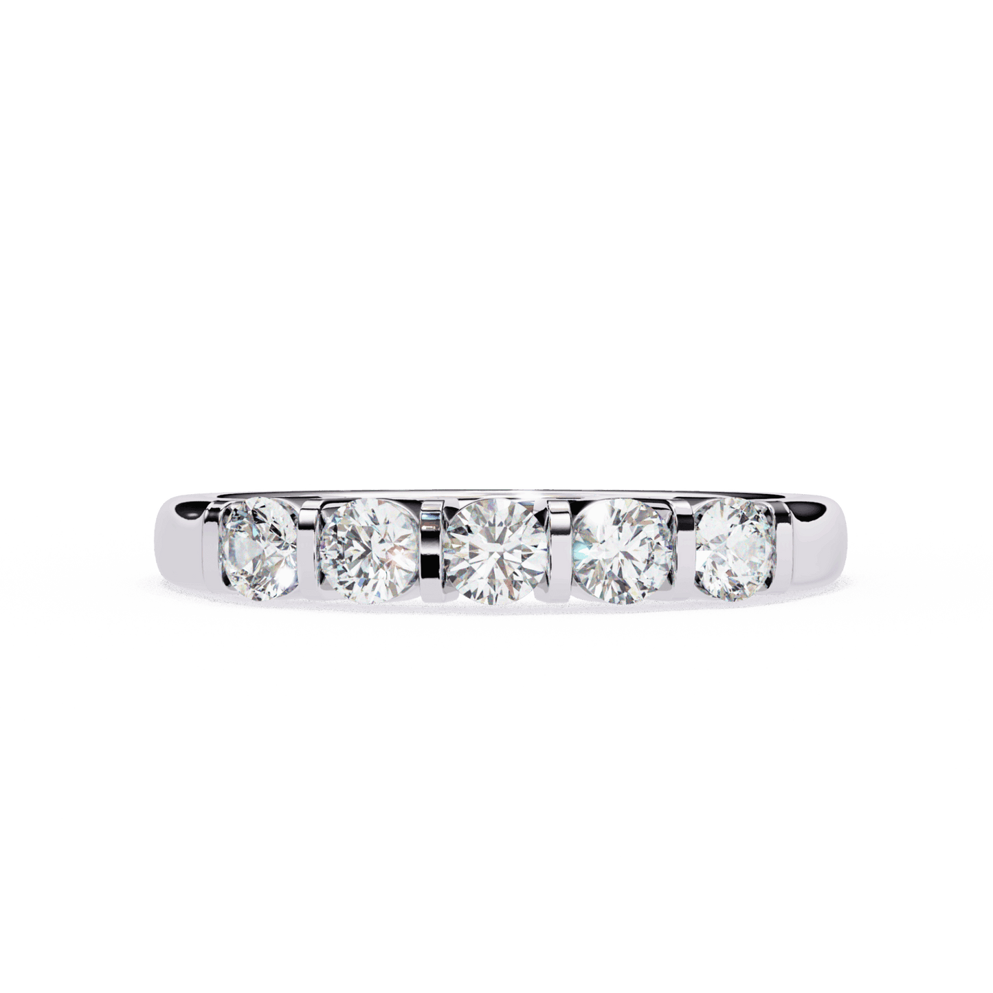 0.5 Carat Round Eternity Engagement Ring in Moissanite | House of Estara