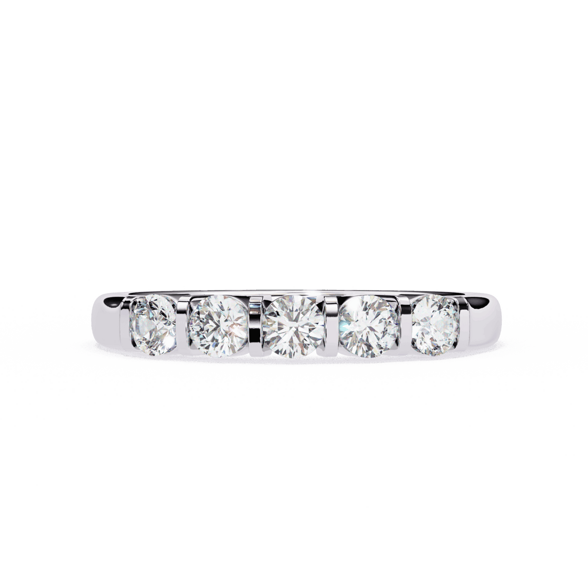 0.5 Carat Round Eternity Engagement Ring in Moissanite | House of Estara