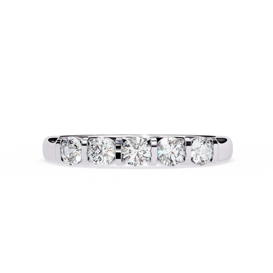 0.5 Carat Round Eternity Engagement Ring in Moissanite | House of Estara