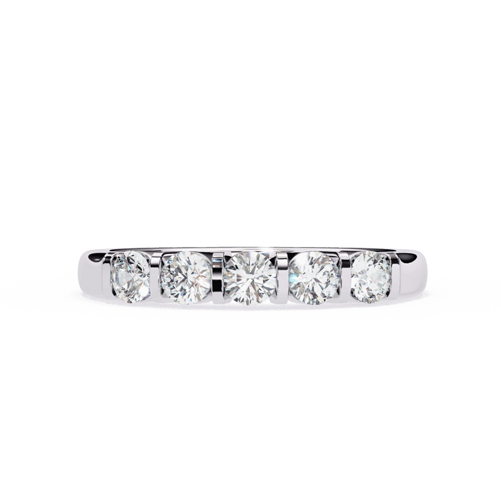 0.5 Carat Round Eternity Engagement Ring in Moissanite | House of Estara
