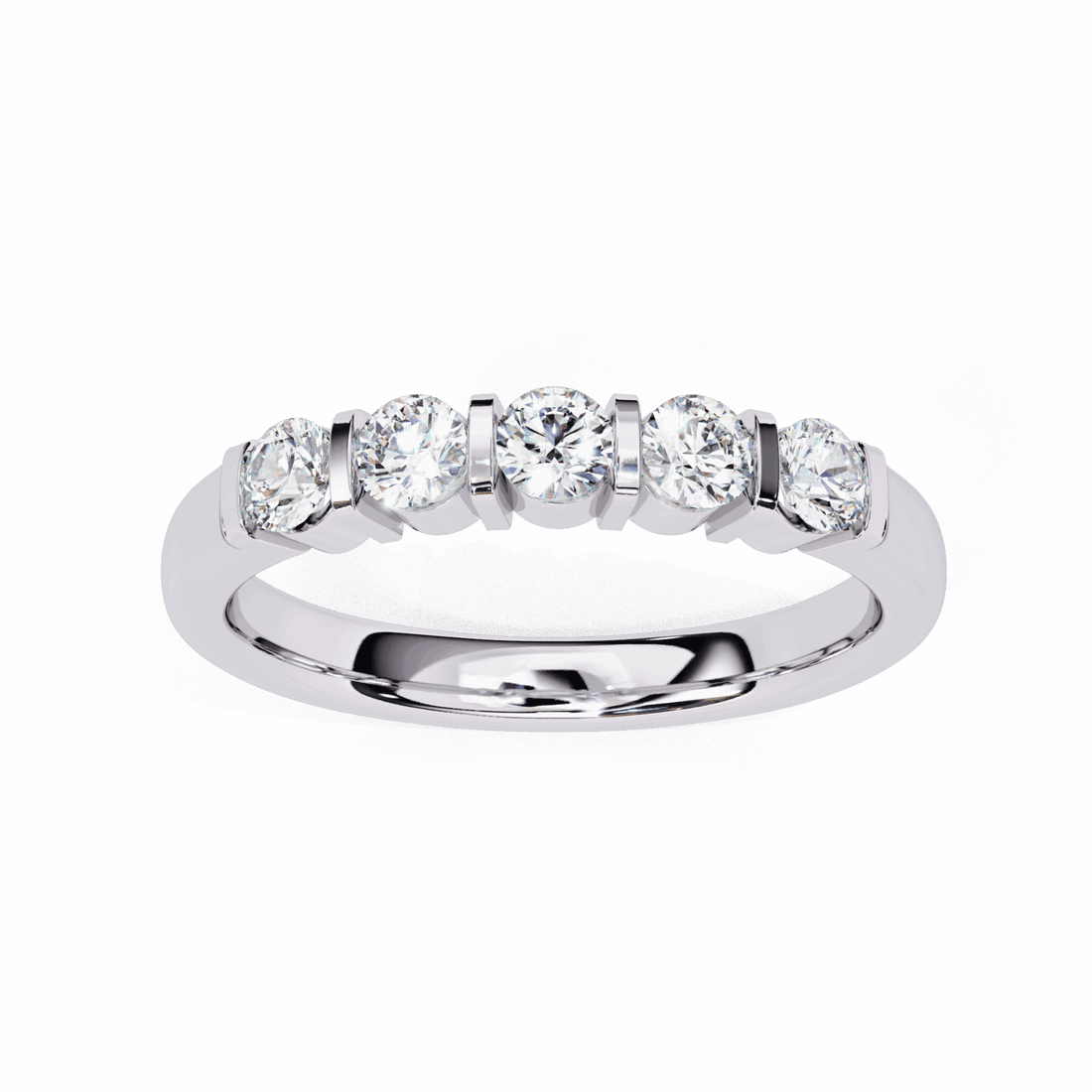 0.5 Carat Round Eternity Engagement Ring in Moissanite | House of Estara