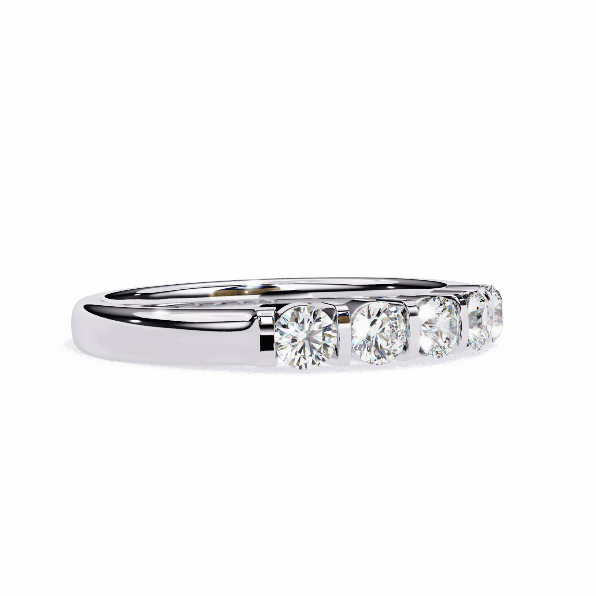 0.5 Carat Round Eternity Engagement Ring in Moissanite | House of Estara