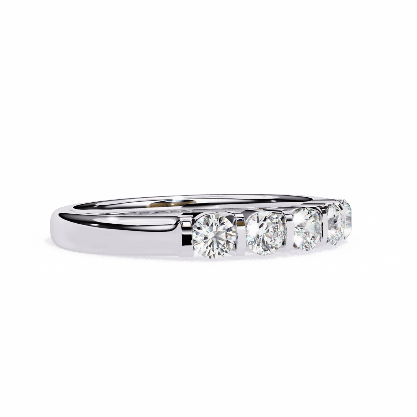 0.5 Carat Round Eternity Engagement Ring in Moissanite | House of Estara