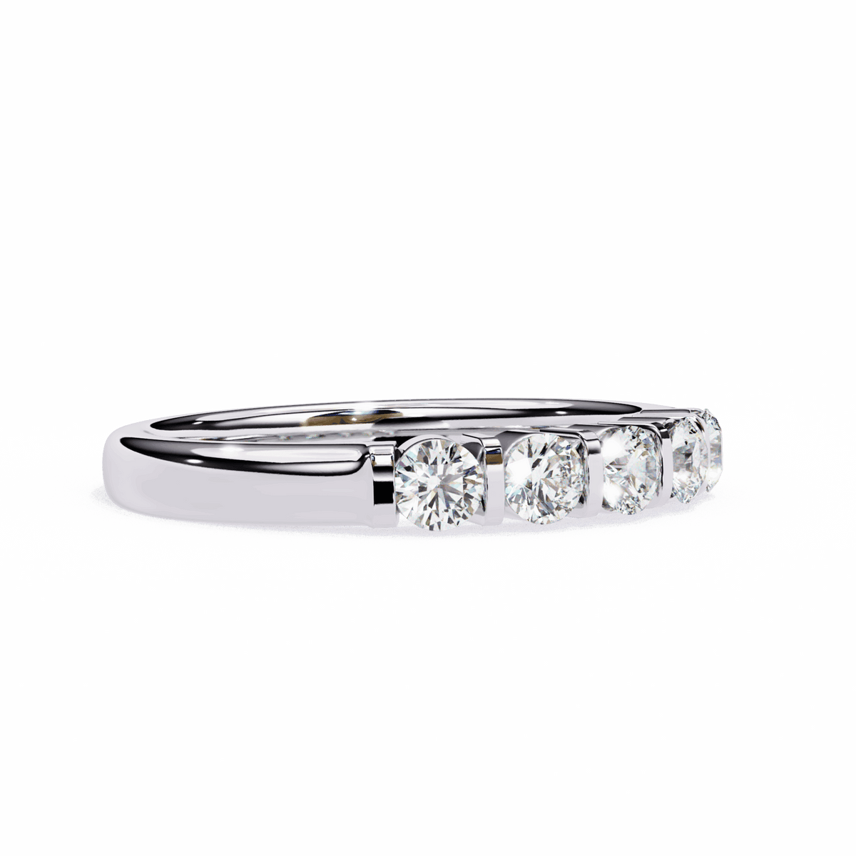 0.5 Carat Round Eternity Engagement Ring in Moissanite | House of Estara