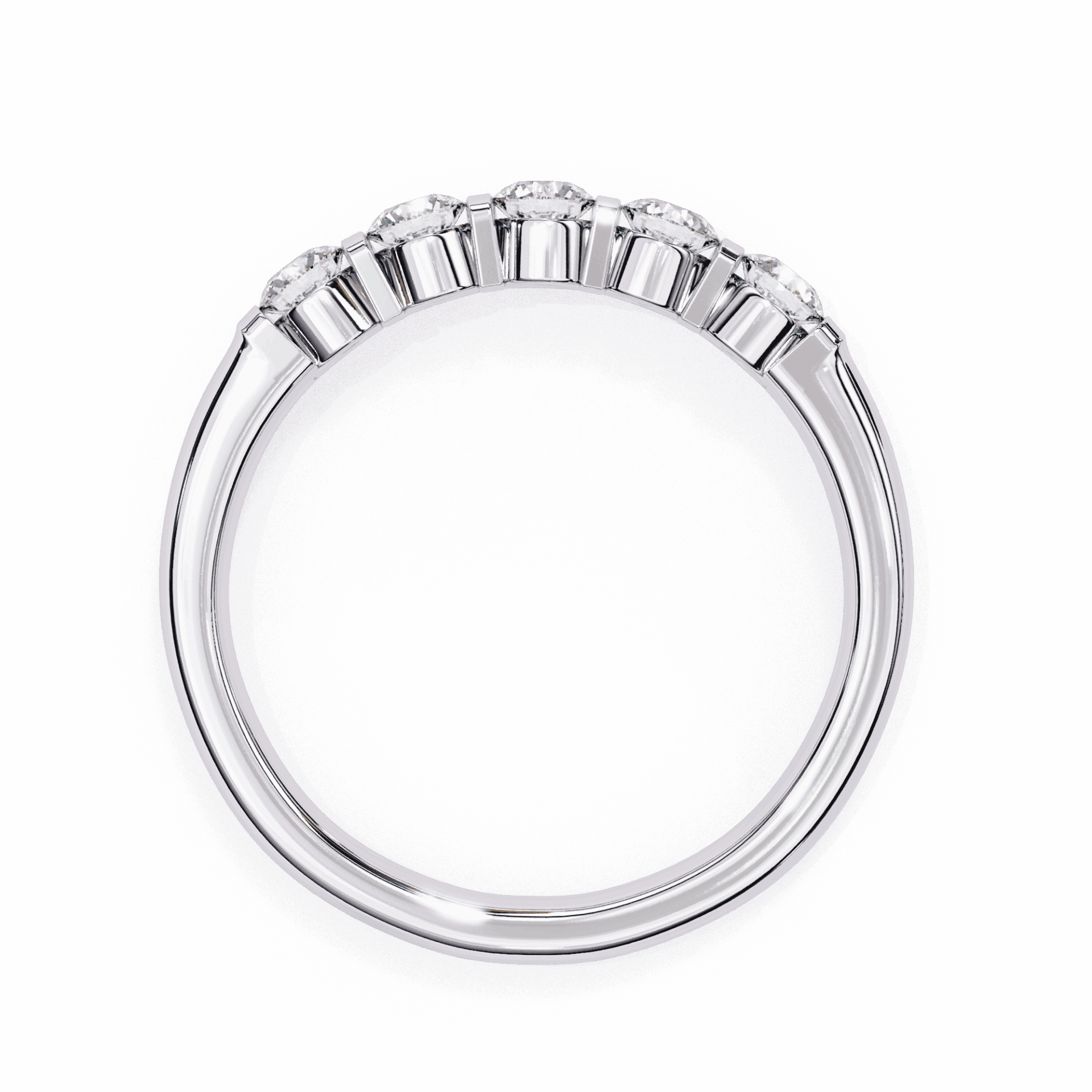 0.5 Carat Round Eternity Engagement Ring in Moissanite | House of Estara
