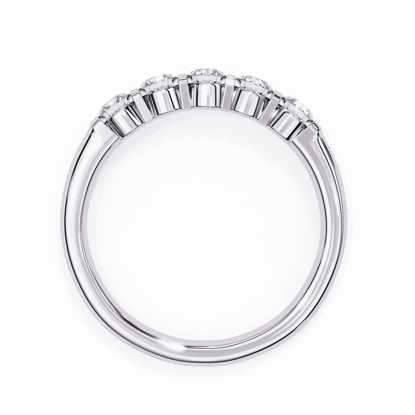 0.5 Carat Round Eternity Engagement Ring in Moissanite | House of Estara