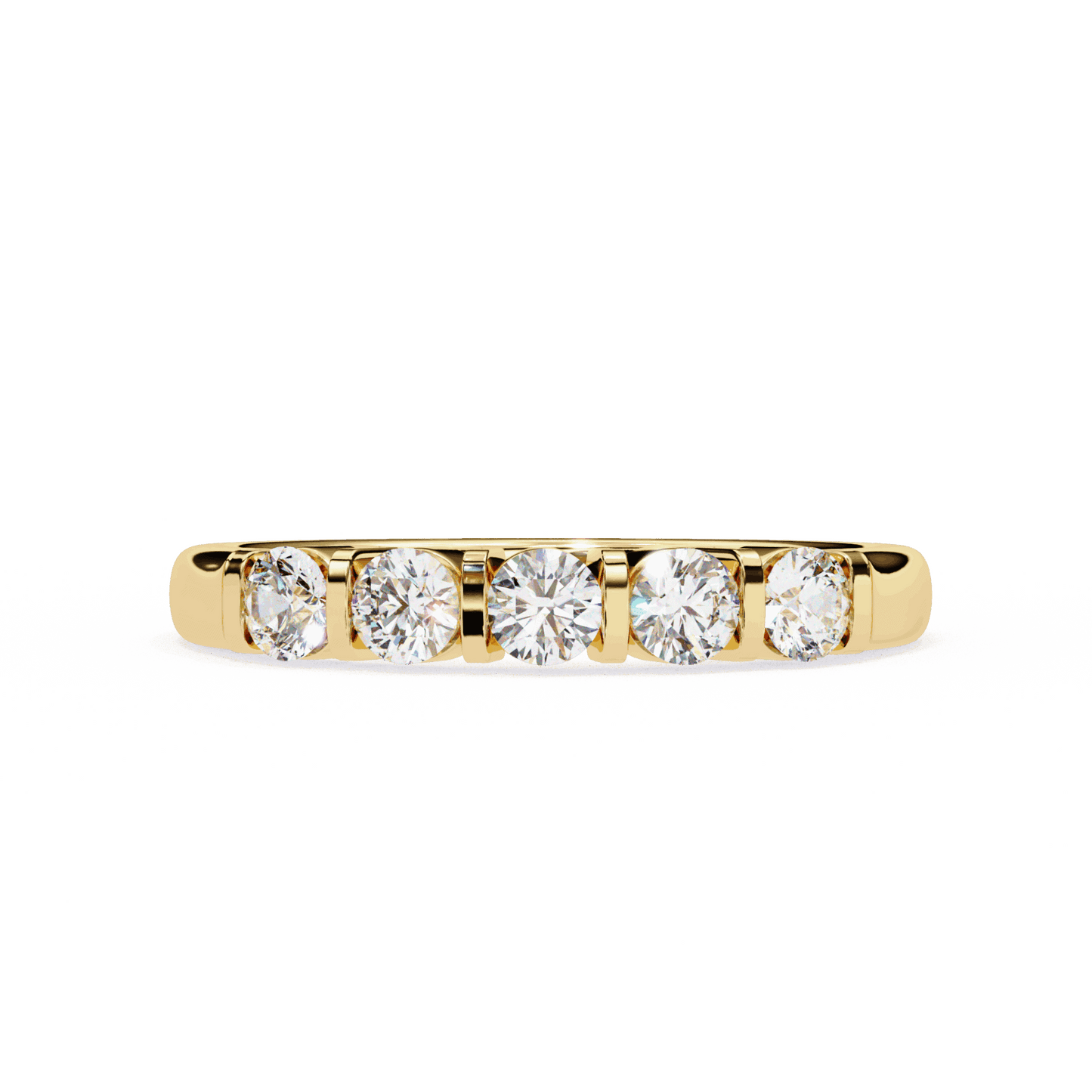0.5 Carat Round Eternity Engagement Ring in Moissanite | House of Estara