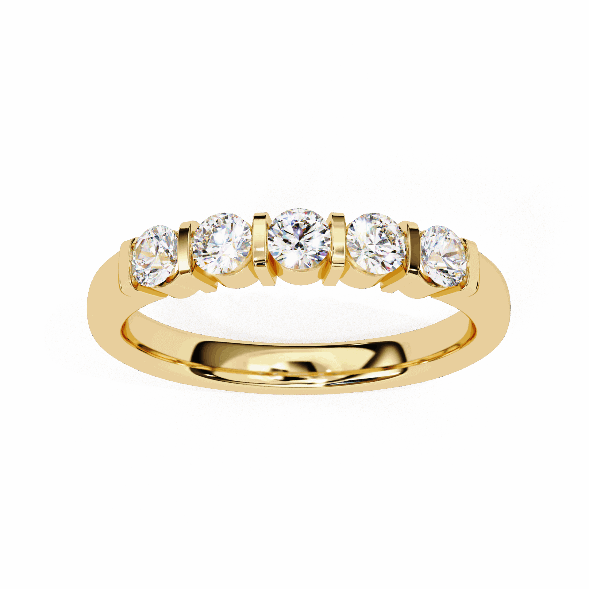 0.5 Carat Round Eternity Engagement Ring in Moissanite | House of Estara
