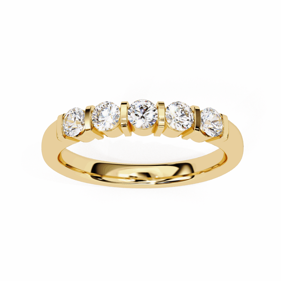 0.5 Carat Round Eternity Engagement Ring in Moissanite | House of Estara