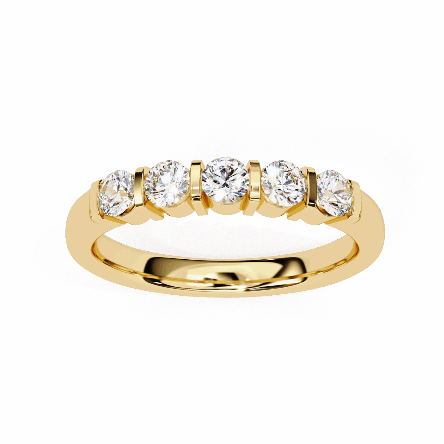 0.5 Carat Round Eternity Engagement Ring in Moissanite | House of Estara
