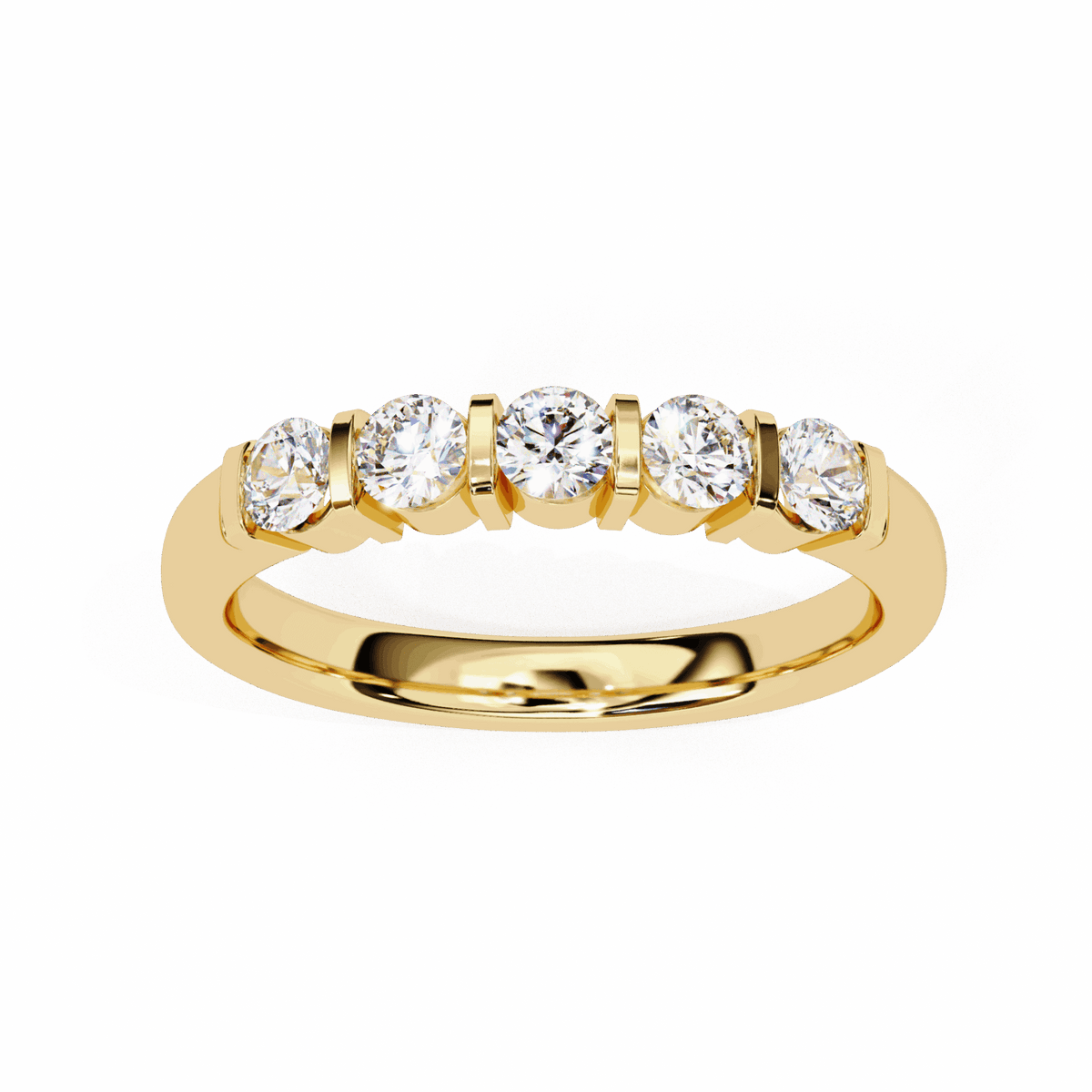 0.5 Carat Round Eternity Engagement Ring in Moissanite | House of Estara