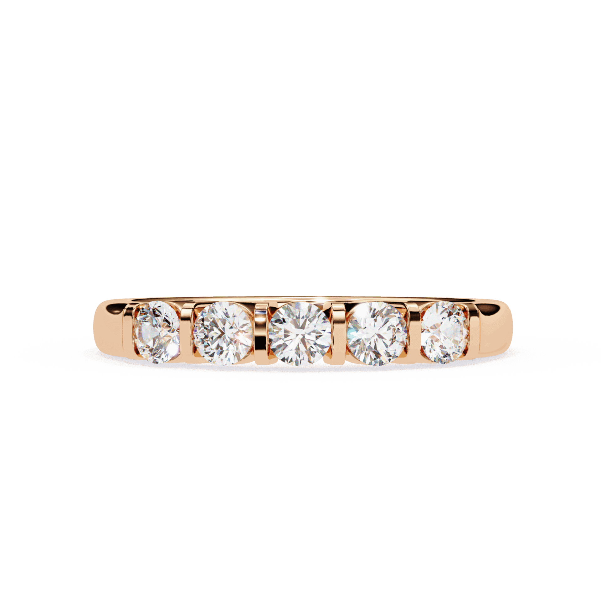0.5 Carat Round Eternity Engagement Ring in Moissanite | House of Estara
