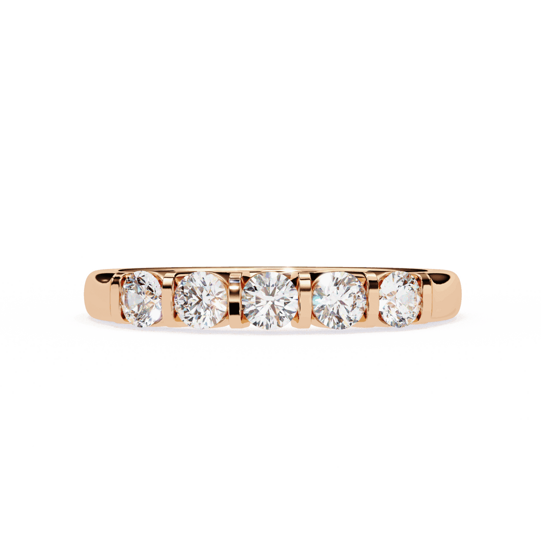 0.5 Carat Round Eternity Engagement Ring in Moissanite | House of Estara