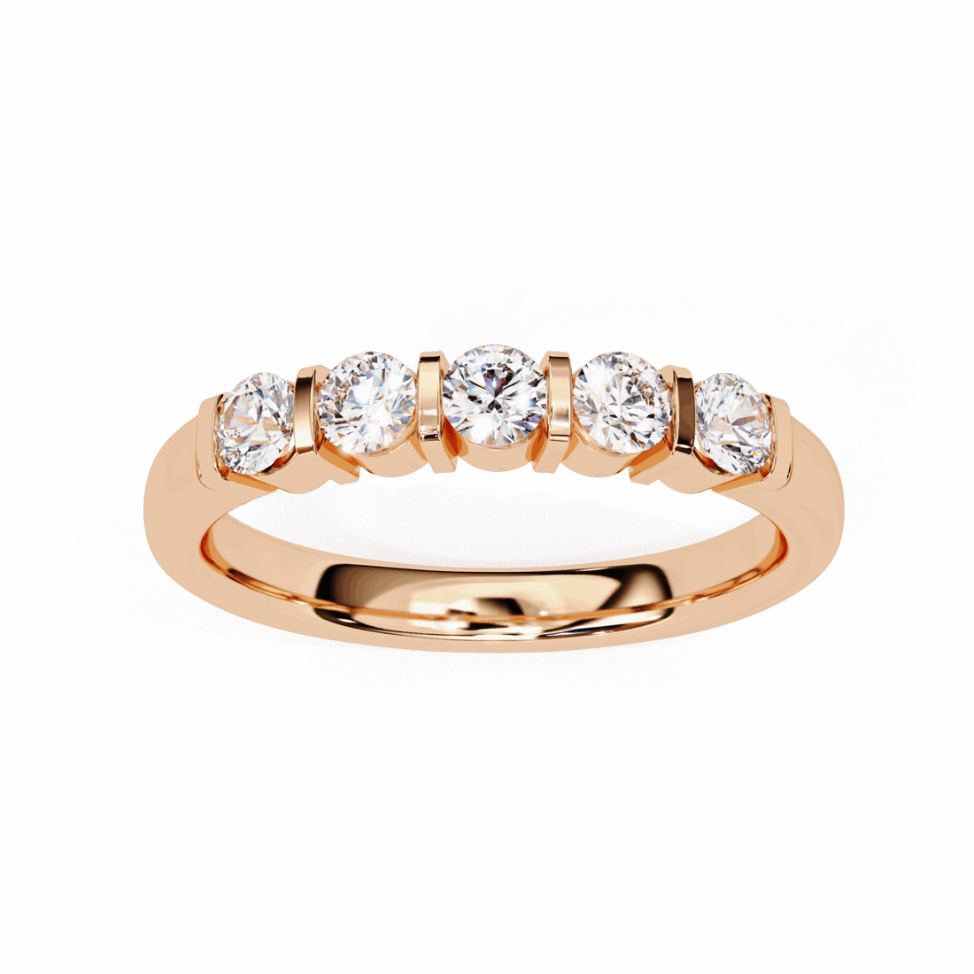 0.5 Carat Round Eternity Engagement Ring in Moissanite | House of Estara