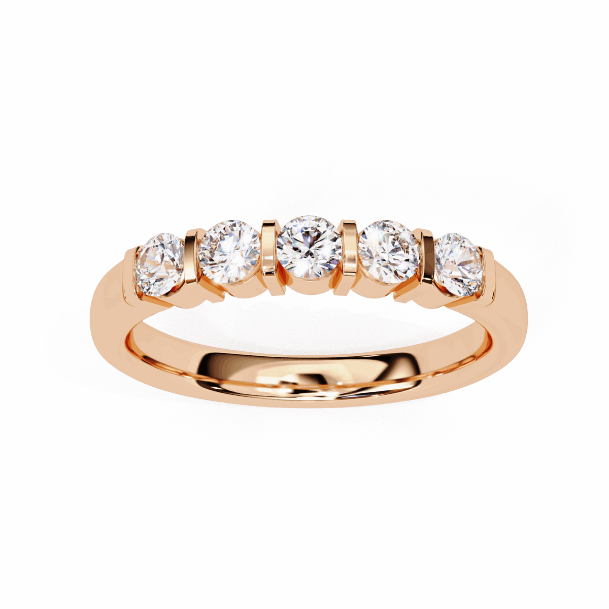 0.5 Carat Round Eternity Engagement Ring in Moissanite | House of Estara