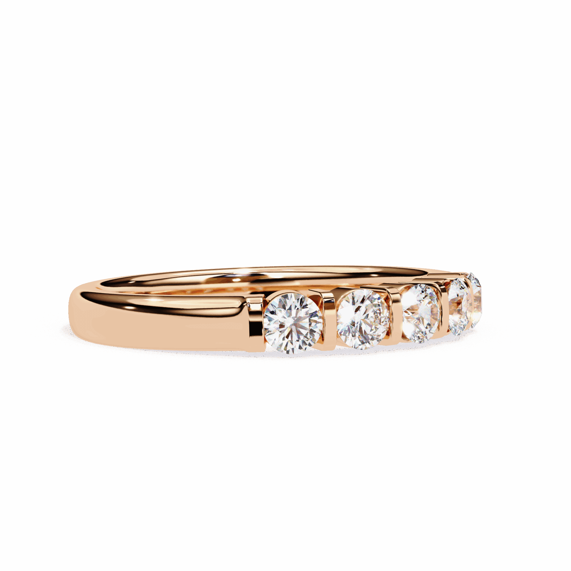 0.5 Carat Round Eternity Engagement Ring in Moissanite | House of Estara