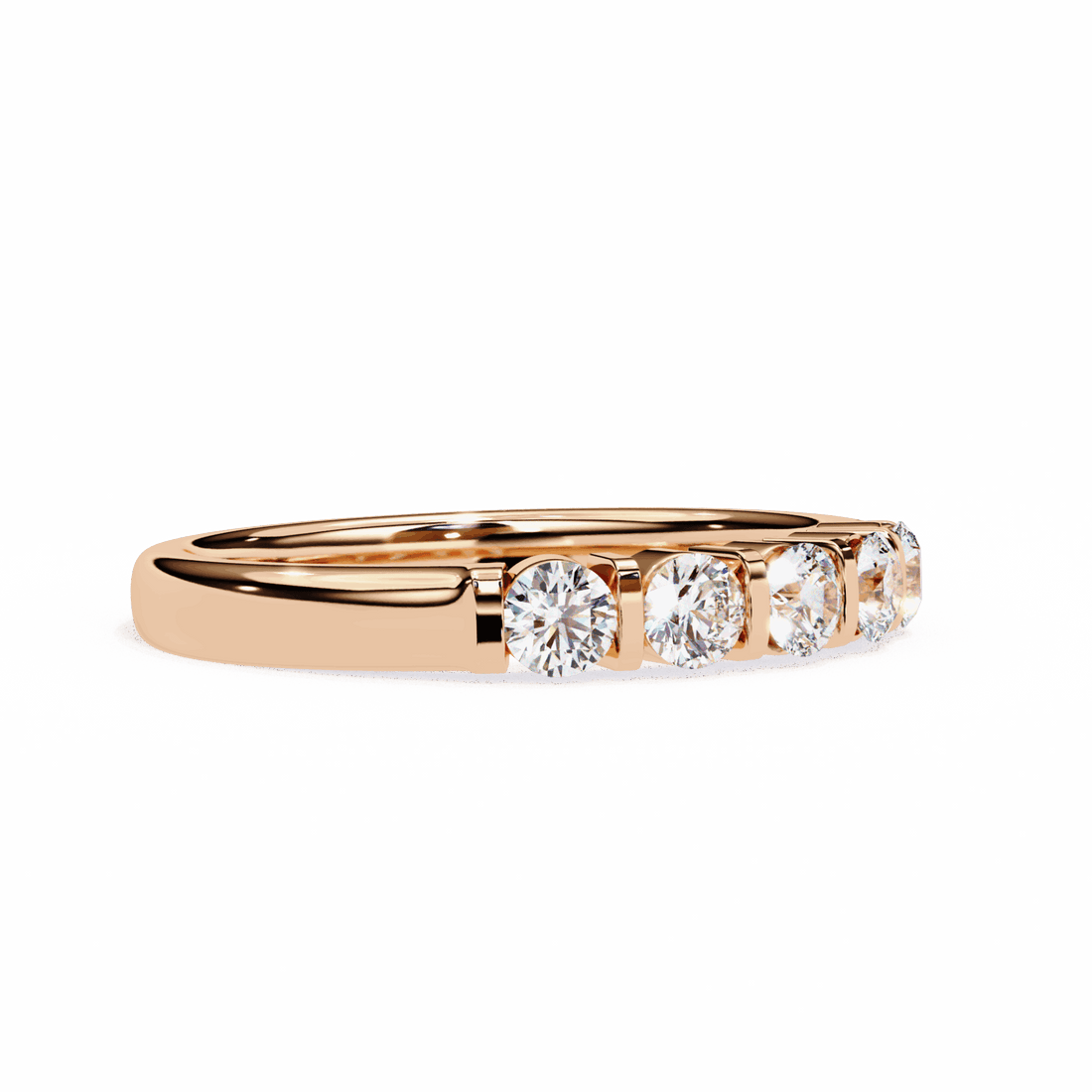 0.5 Carat Round Eternity Engagement Ring in Moissanite | House of Estara