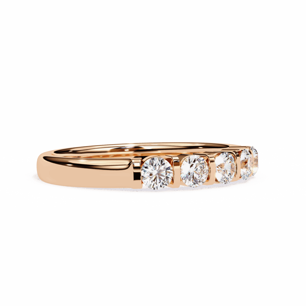 0.5 Carat Round Eternity Engagement Ring in Moissanite | House of Estara